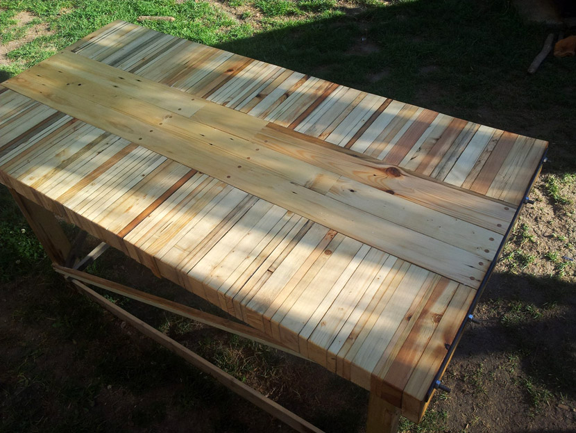 Finished scrap wood table 