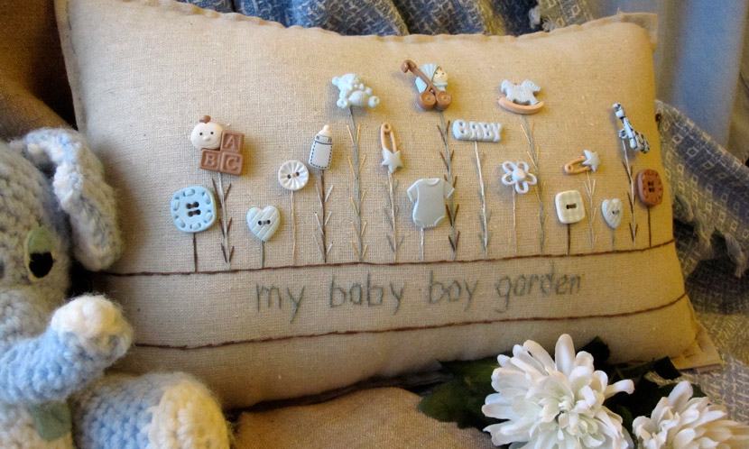 "My Baby Boy Garden" pillow